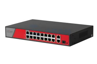 Коммутатор неуправляемый с PoE PND-16P-2G1F- BT2 (300W)  (Polyvision)